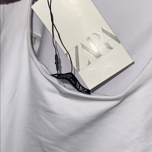 NWT ZARA White Low Back Bodysuit – Size M - Picture 6 of 6